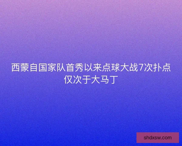西蒙自国家队首秀以来点球大战7次扑点仅次于大马丁